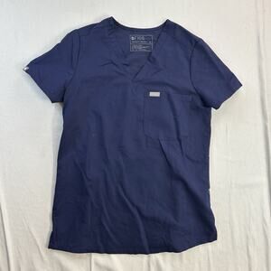 FIGS Womens XS Navy Scrub Top Technical Collection Medical